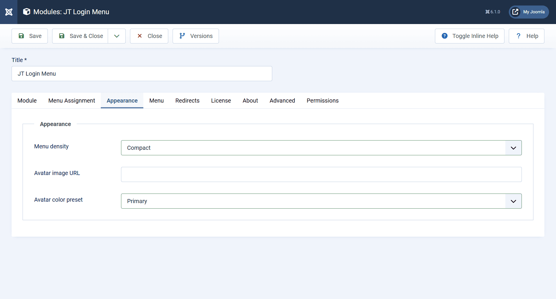 Compact Menu Density